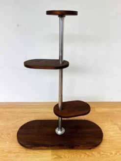 Support de fleurs Bauhaus en chrome tubulaire, années 1940.