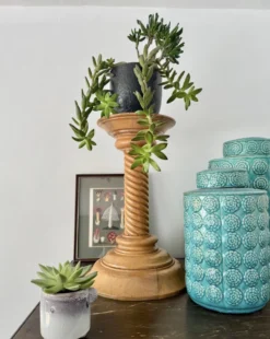 Support de plante en bois vintage