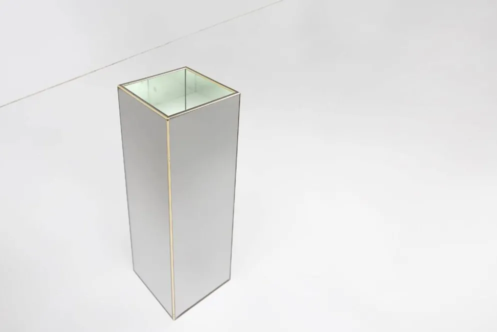 Support de plante miroir de milieu de siècle par Deknudt, Belgique, années 1980.