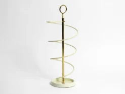 Support parapluie moderne du milieu du siècle en design hélicoïdal en corde, extrêmement rare.