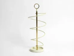 Support parapluie moderne du milieu du siècle en design hélicoïdal en corde, extrêmement rare.