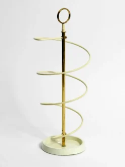Support parapluie moderne du milieu du siècle en design hélicoïdal en corde, extrêmement rare.