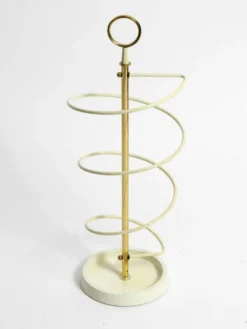 Support parapluie moderne du milieu du siècle en design hélicoïdal en corde, extrêmement rare.