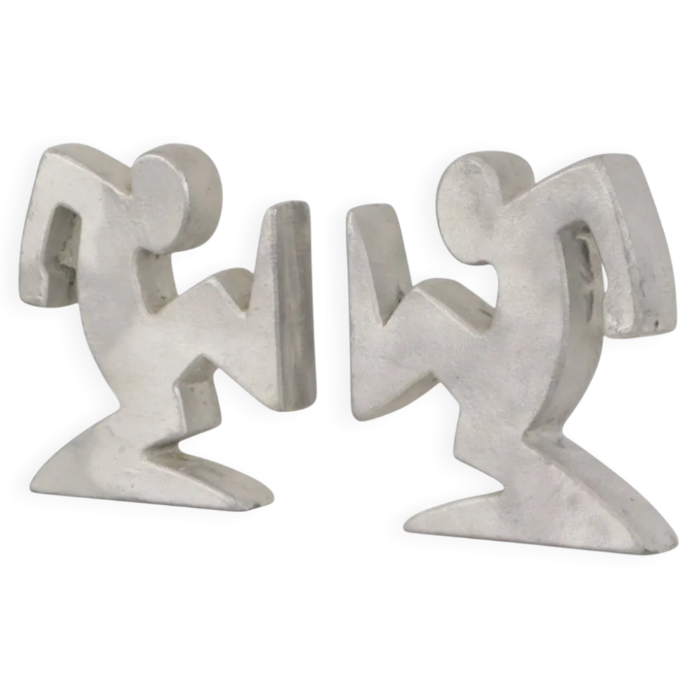 Supports de livres en métal design – La Linea (Osvaldo Cavandoli)