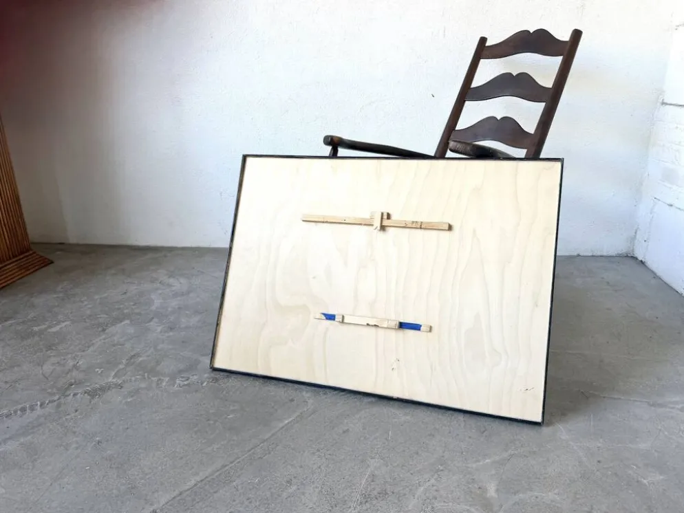 Tableau abstrait sur toile de lin dans le goût de Joan Miro