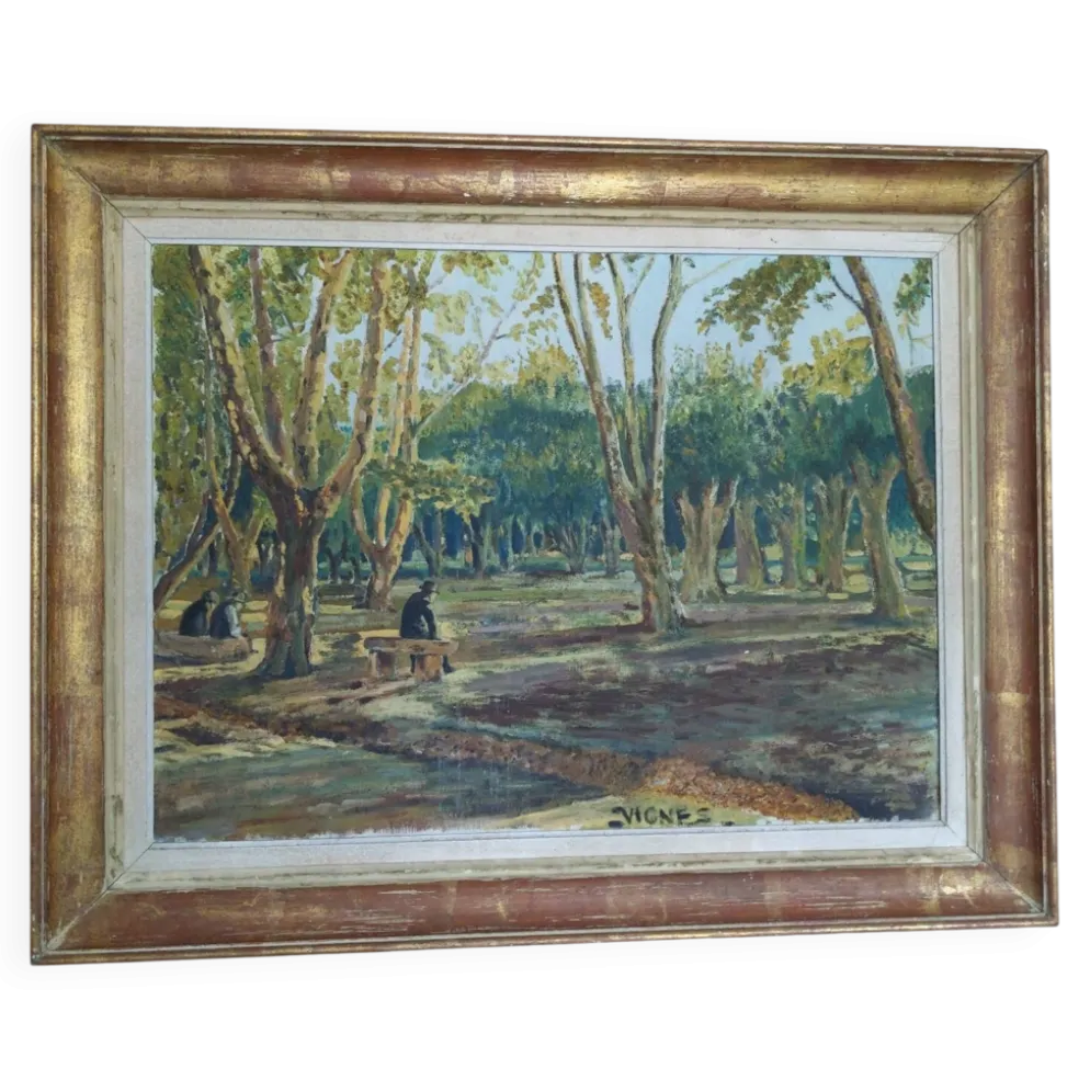 Tableau ancien paysage
