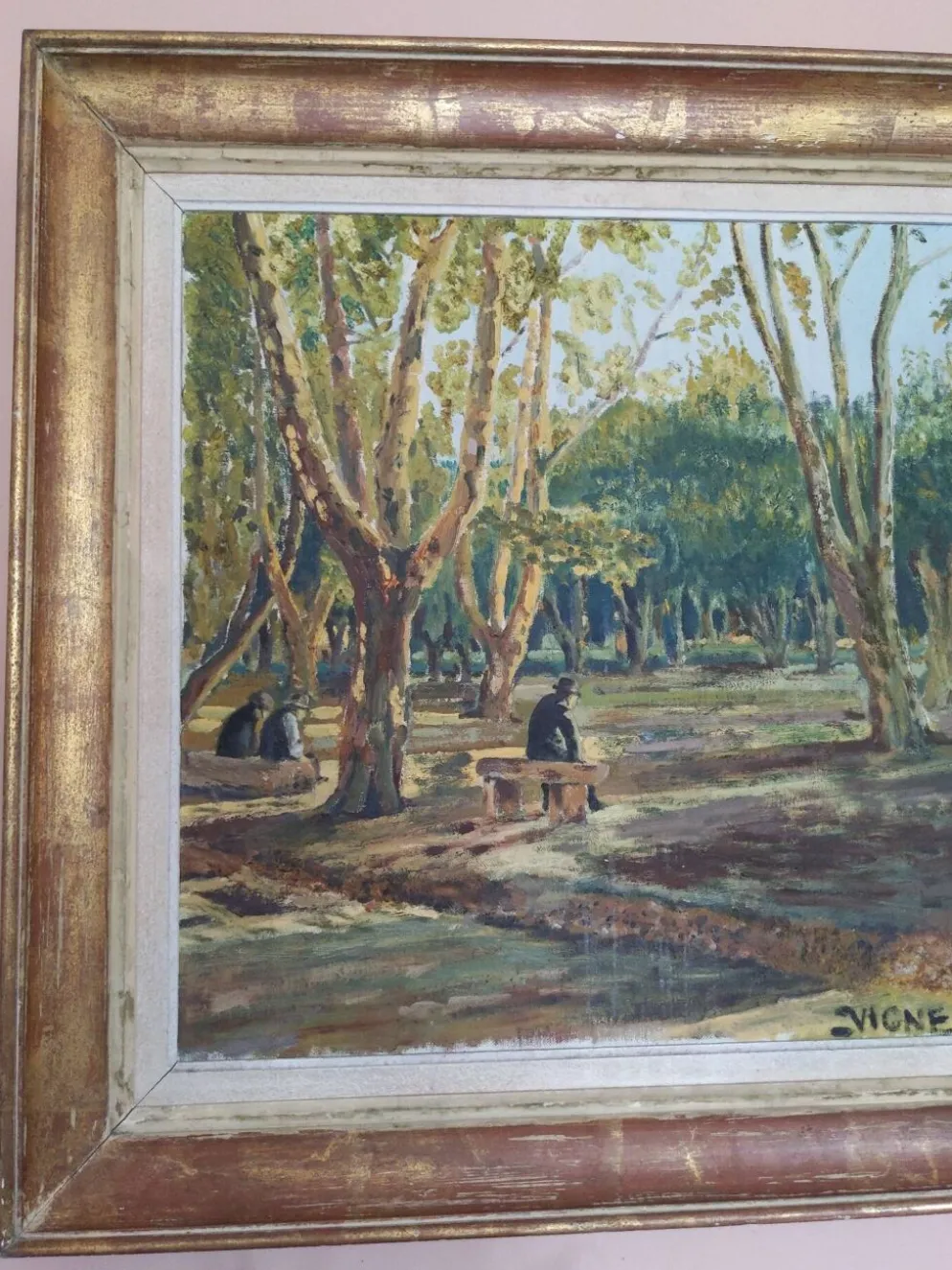 Tableau ancien paysage