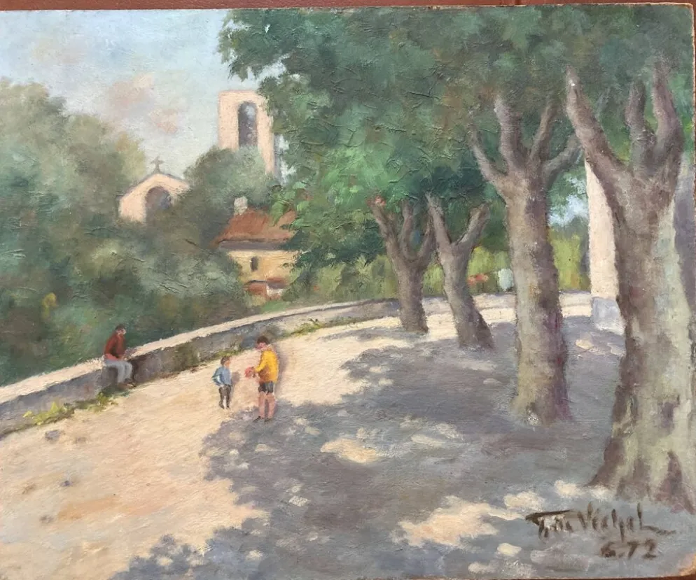 Tableau ancien - Pernes Les Fontaines Lou Barri