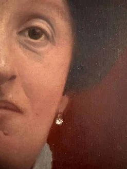 Tableau ancien, portrait d’une femme début XXème