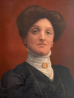 Tableau ancien, portrait d’une femme début XXème