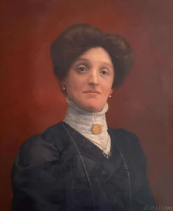 Tableau ancien, portrait d’une femme début XXème