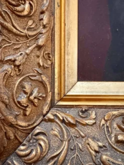 Tableau ancien, portrait d’une femme début XXème