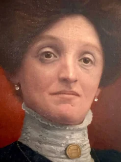 Tableau ancien, portrait d’une femme début XXème