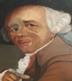Tableau ancien portrait huile sur toile signée Gouet