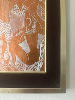Tableau cubiste gravure sur cuivre