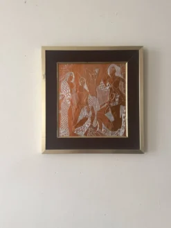Tableau cubiste gravure sur cuivre