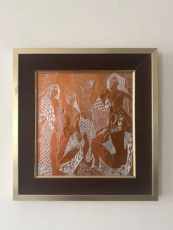 Tableau cubiste gravure sur cuivre