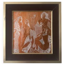 Tableau cubiste gravure sur cuivre
