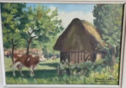 Tableau de gorges lattès vache à la ferme