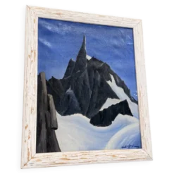 Tableau de montagne signé Guy Rel (1967) – Huile sur toile