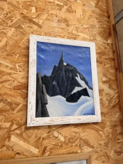 Tableau de montagne signé Guy Rel (1967) – Huile sur toile