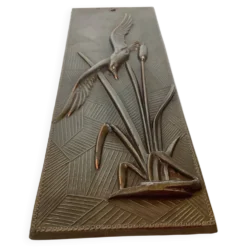 Tableau en métal oiseau zoomorphe