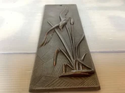 Tableau en métal oiseau zoomorphe