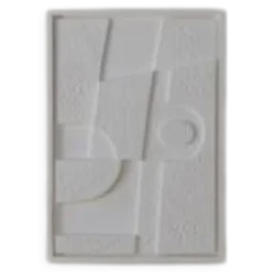 Tableau Gaïa blanc granuleux 100x50 cm