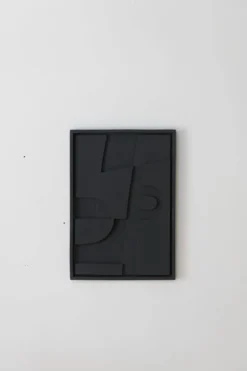 Tableau Gaïa noir lisse 100x50 cm