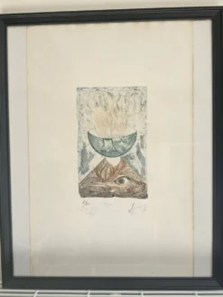 Tableau Gravure - le Foyer 630 - Signé Mischa Sijasov 1979