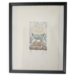 Tableau Gravure - le Foyer 630 - Signé Mischa Sijasov 1979