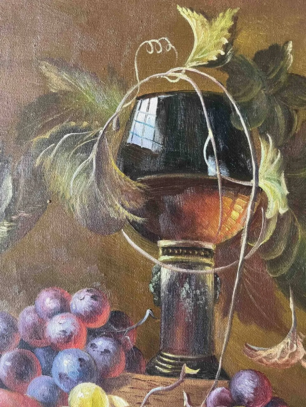 Tableau HST "Nature morte aux fruits" (éc. XX°) encadré