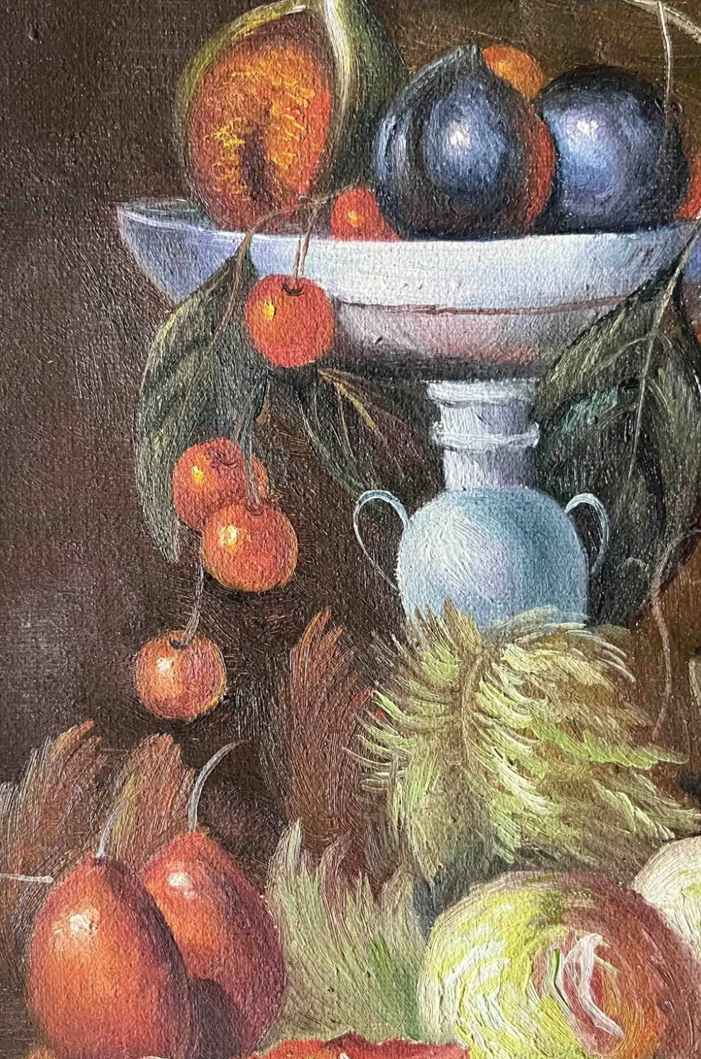 Tableau HST "Nature morte aux fruits" (éc. XX°) encadré