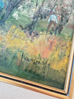 Tableau Huile sur Bois "Primavera" par Guido Bertuzzi - École Milanaise (19