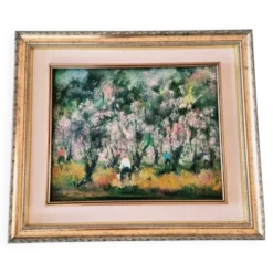 Tableau Huile sur Bois "Primavera" par Guido Bertuzzi - École Milanaise (19