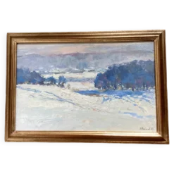 Tableau Huile sur carton signé dimension : hauteur -48cm- largeur -68,5 cm-