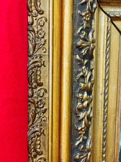 Tableau huile sur panneau bergère agneaux d’après J.B. Hofner X