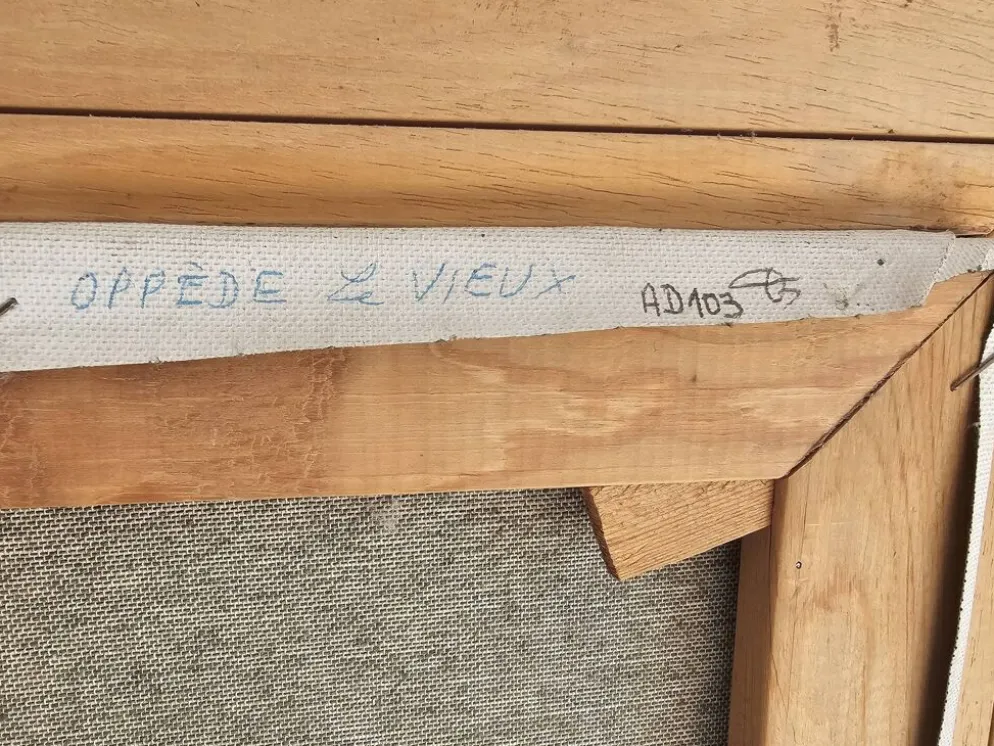 Tableau Huile sur Toile Paysage Lubéron Oppède le Vieux signé Alain Duverne