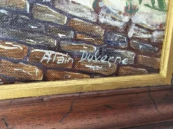 Tableau Huile sur Toile Paysage Lubéron Oppède le Vieux signé Alain Duverne