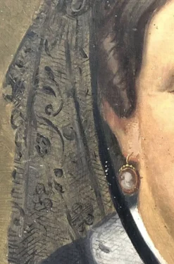 Tableau huile sur toile XIX portrait Chevalier d’Eon