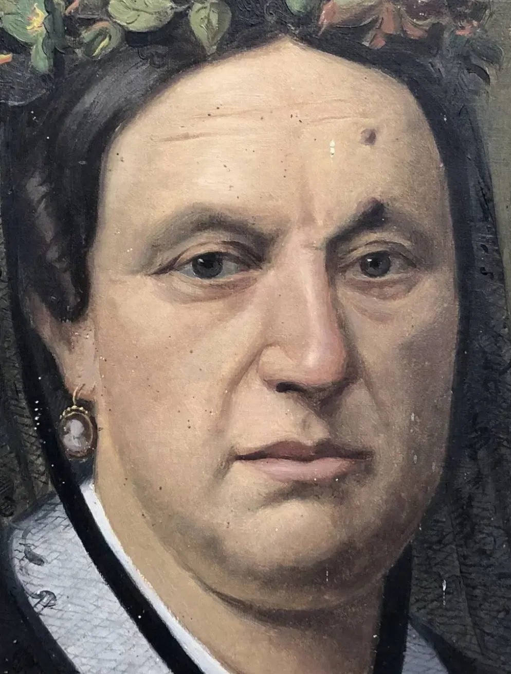 Tableau huile sur toile XIX portrait Chevalier d’Eon