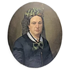 Tableau huile sur toile XIX portrait Chevalier d’Eon