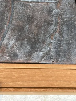Tableau Moderniste en Céramique à Décor Cubiste, Années 1970.