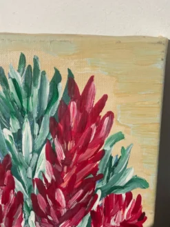 Tableau peinture bouquet de fleurs huile sur toile