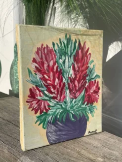 Tableau peinture bouquet de fleurs huile sur toile
