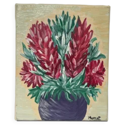 Tableau peinture bouquet de fleurs huile sur toile