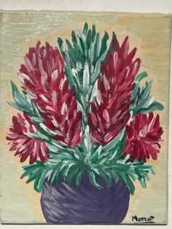Tableau peinture bouquet de fleurs huile sur toile