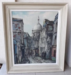 Tableau peinture Montmartre Paris Raymond Besse