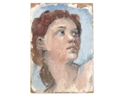 Tableau, peinture portrait d'une femme de profil