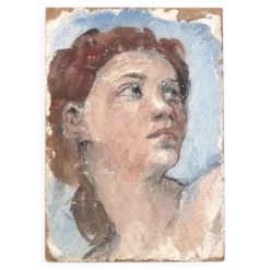 Tableau, peinture portrait d'une femme de profil